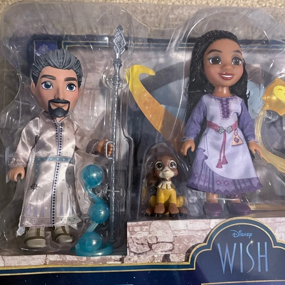 Disney Wish Doll Trio with Purple and Red Outfits